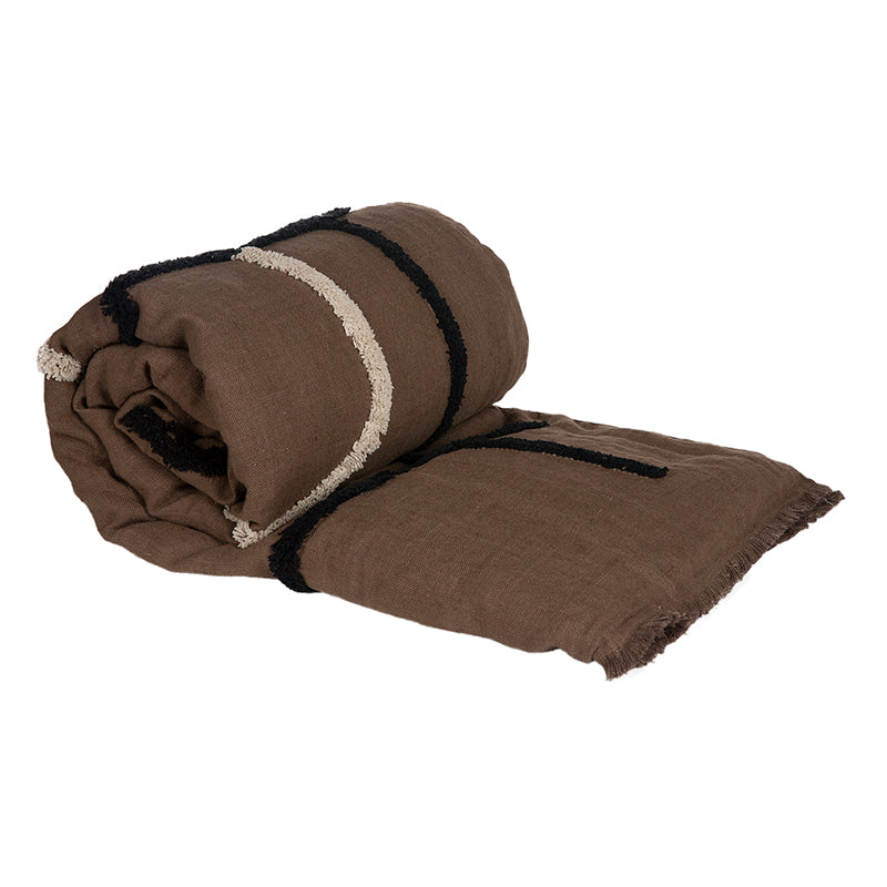 Funda Piecera Lino Tikri Brownie 85x200 cm