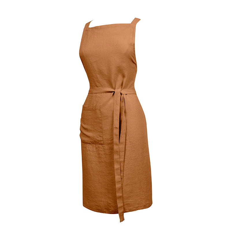 Delantal Lino Nais Tabac