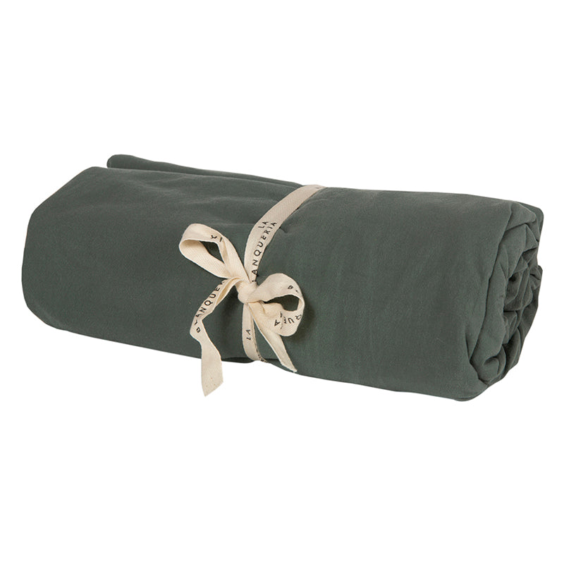 Sábana Bajera Algodón Percal Petrol