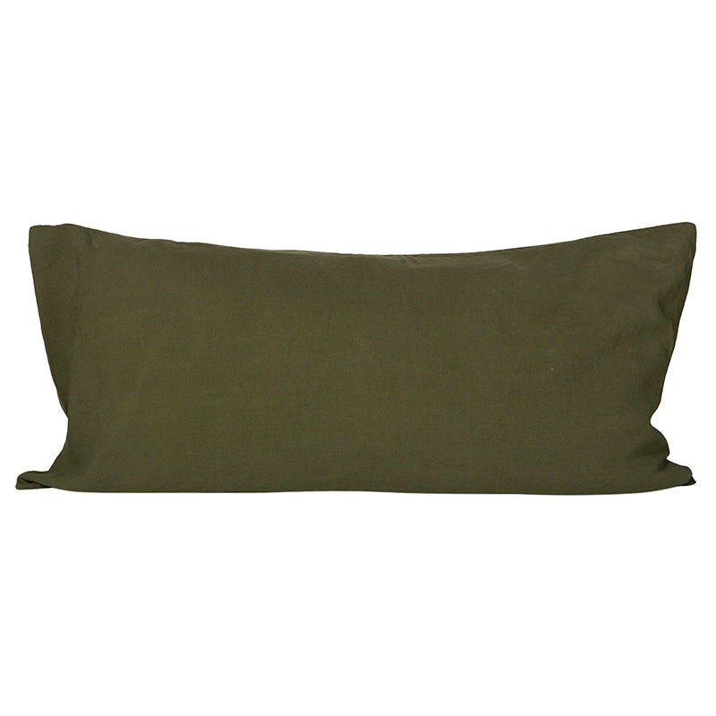Funda Cojín XL Lino Viti Kaki