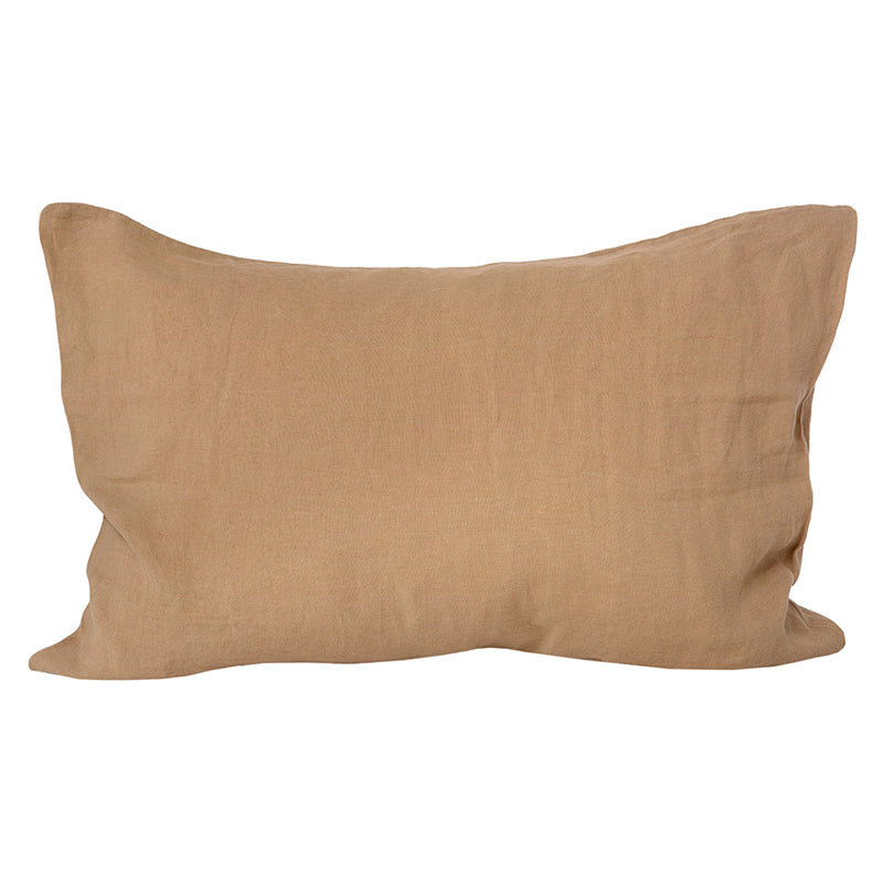 Funda Almohada Lino Viti Camel