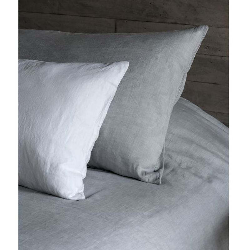 Funda de plumón Lino Gris con fundas de almohadas