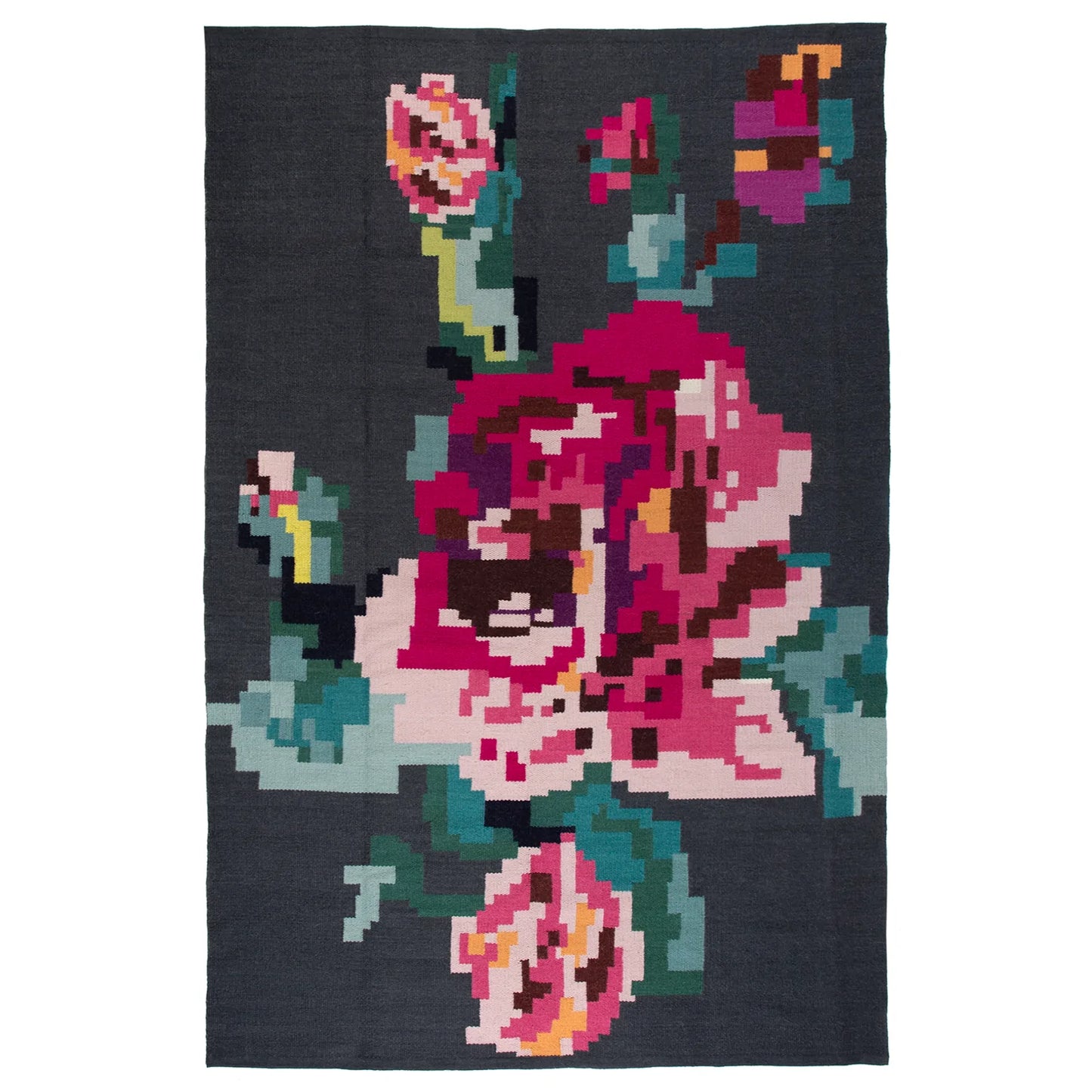 Alfombra Trama Flor Bordada 2,5x3,5 m