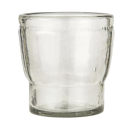 Pot de Vidrio con Ranuras H: 11 cm