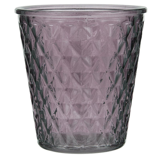 Portavela de Vidrio Humo Medium