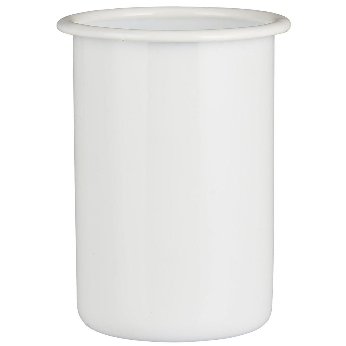 Vaso Esmaltado Blanco H: 12 cm