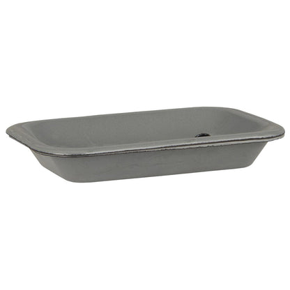 Jabonera Enlozada 2 piezas Gris
