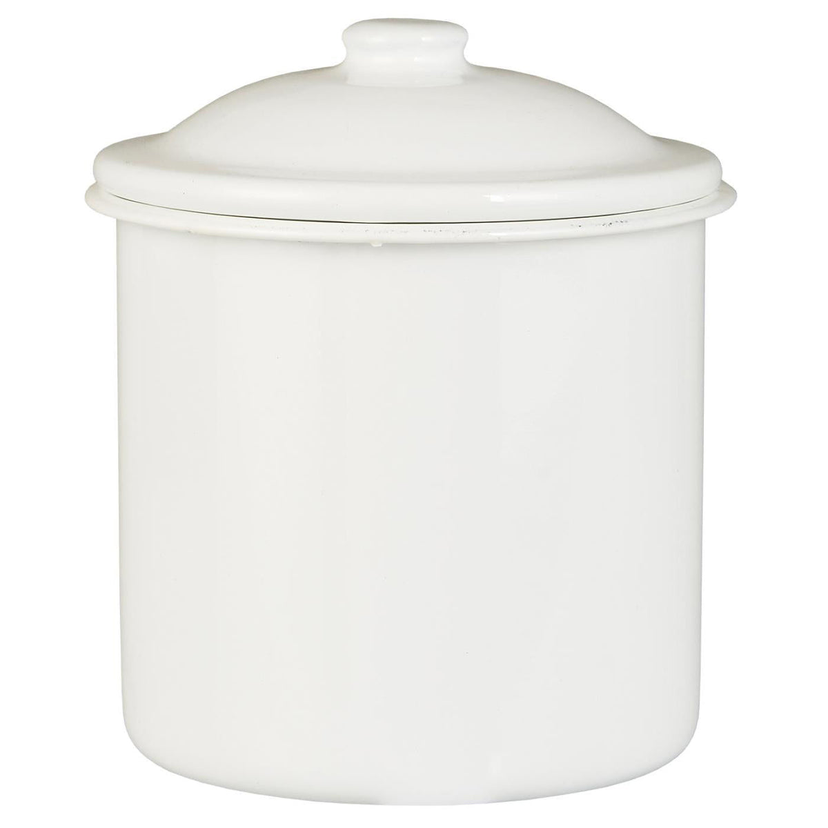 Frasco Esmaltado Blanco H: 13 cm