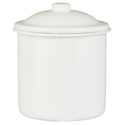 Frasco Esmaltado Blanco H: 13 cm