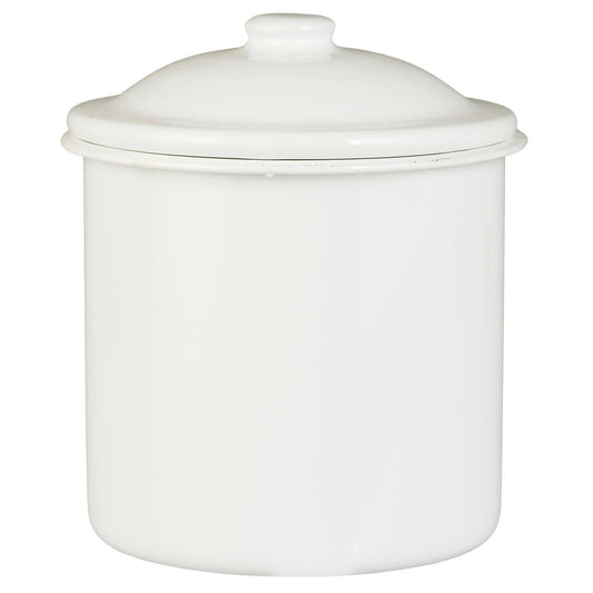 Frasco Esmaltado Blanco H: 13 cm