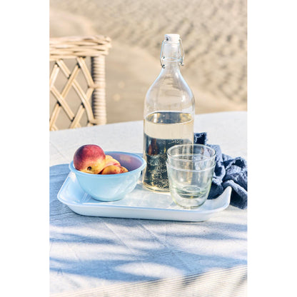 Bandeja Enlozada Cuadrada Blanca  W: 30 L: 30 cm