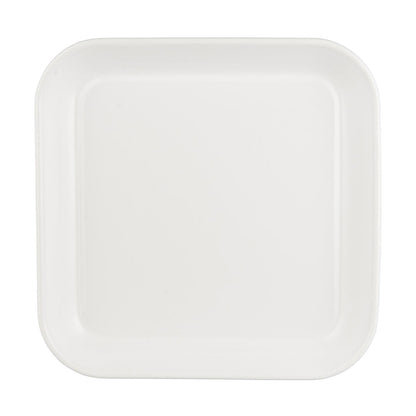 Bandeja Enlozada Cuadrada Blanca  W: 30 L: 30 cm
