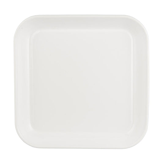 Bandeja Enlozada Cuadrada Blanca  W: 30 L: 30 cm