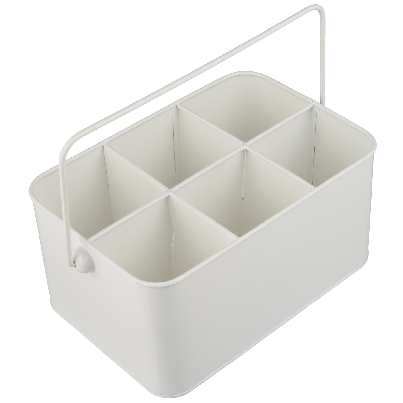 Caja Metal Blanca 6 Compartimentos