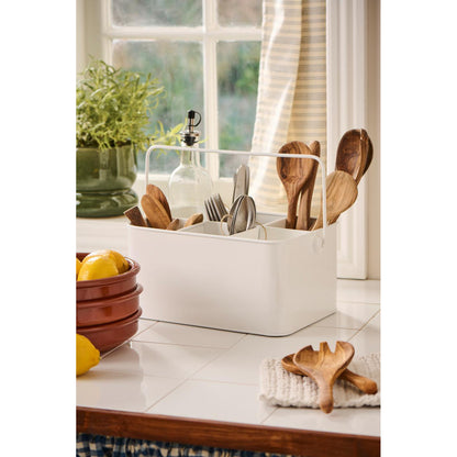 Caja Metal Blanca 6 Compartimentos