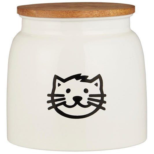 Frasco Comida para Gato con Tapa de Madera 2.2 lt.