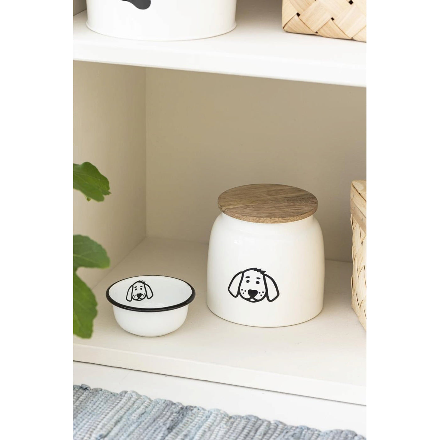 Frasco Comida para Perro con Tapa de Madera 2.2 lt.