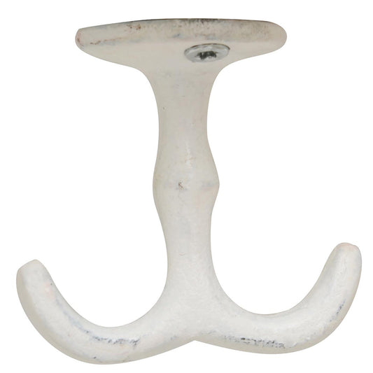 Gancho Doble Para Repisa Color Blanco