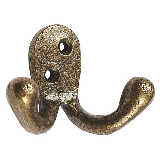 Gancho Doble Pequeño Bronce