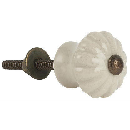 Tirador Cerámica Crema Flor
