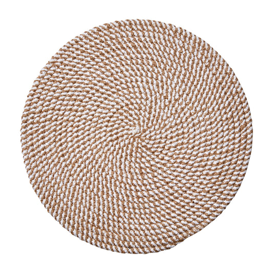 Individual ELINA Beige/Blanco Crudo Ø38 cm