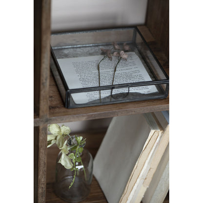 Caja de Vidrio con Tapa 18x18 cm