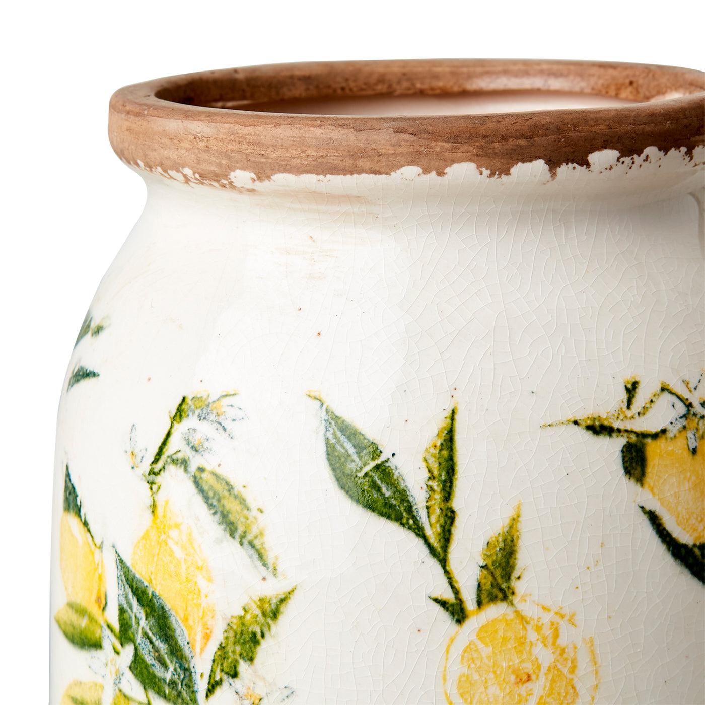 Florero LEMONA Blanco/Verde/Amarillo, M Ø13/14xH31 cm