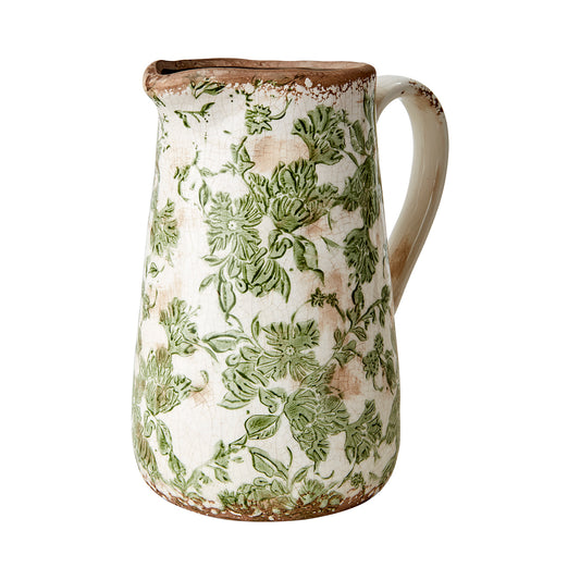 Jarrón VICTORIA, Blanco/Verde, Ø13/21xH23 cm