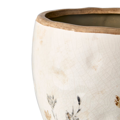 Macetero TUVA ,Blanco/Lila/Beige, Ø20xH19 cm