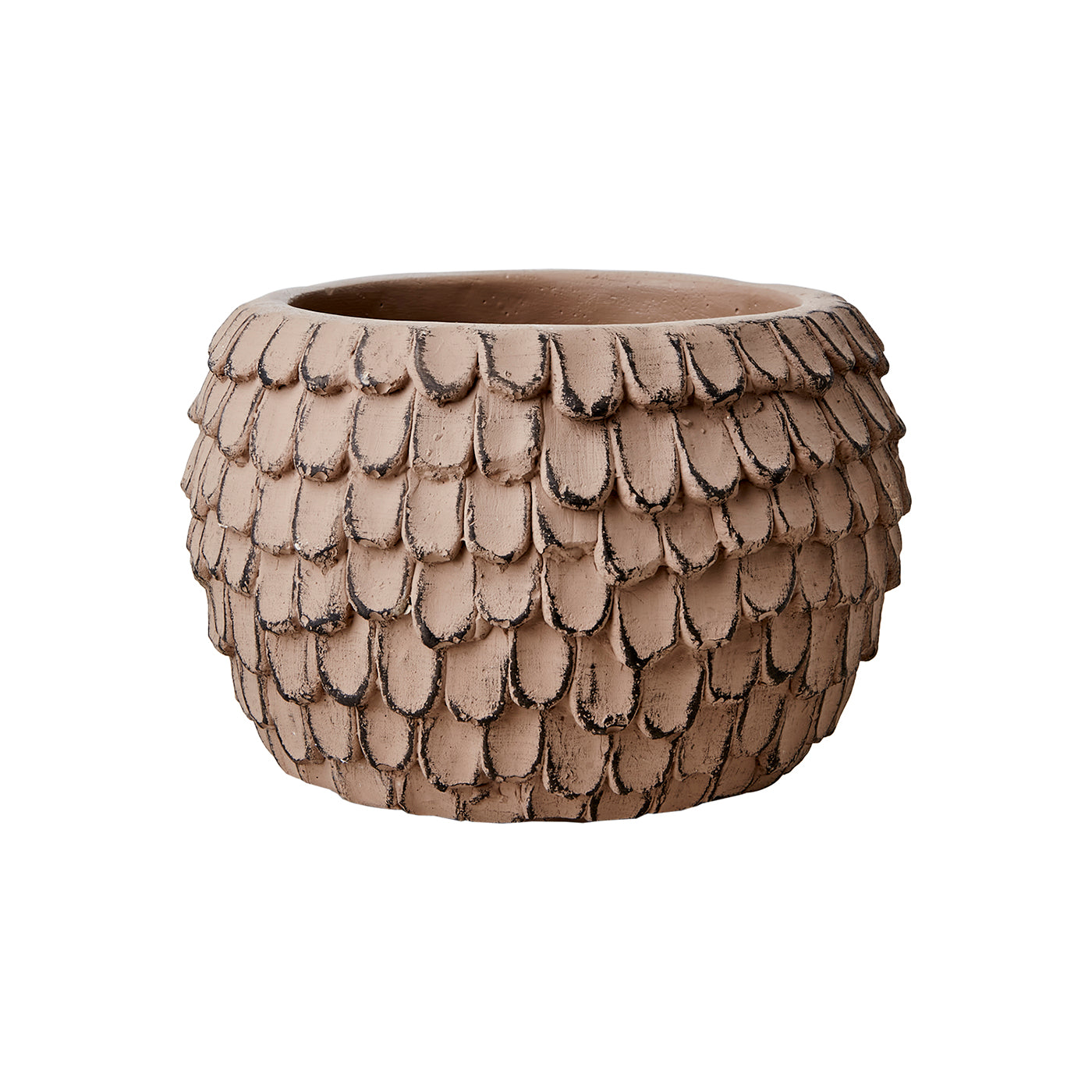 Maceta M, Marrón turrón FUDGE, Ø18xH13 cm