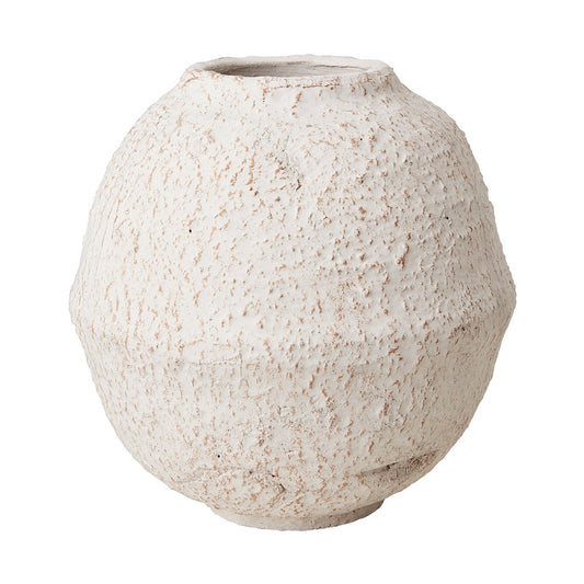 Maceta L CREAM, Blanco crudo, Ø24xH25 cm