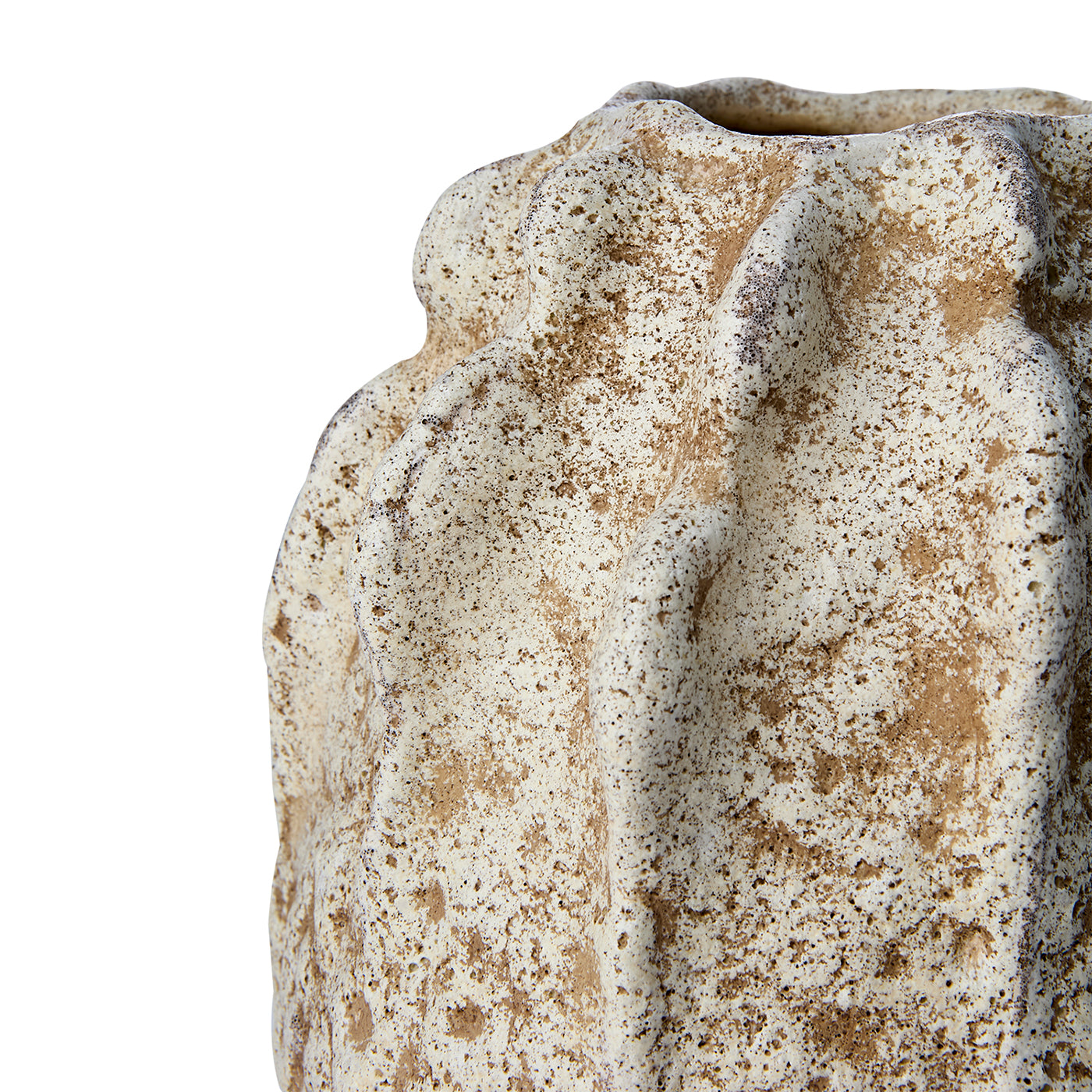 Florero, VIGGO , Beige, Ø12/19xH22 cm