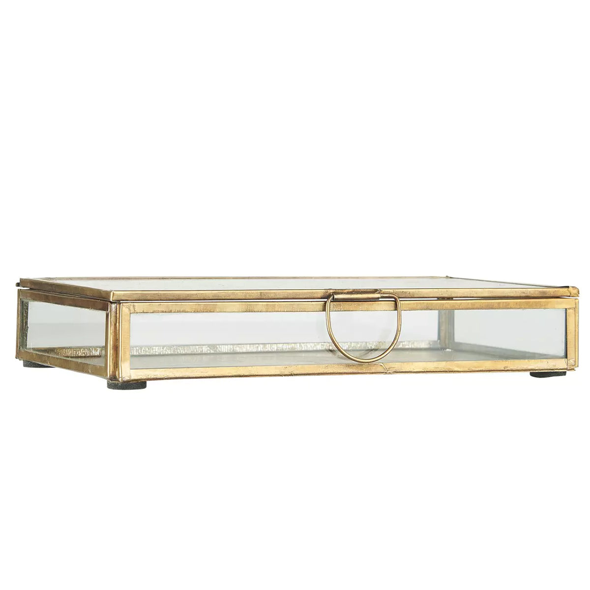 Caja de Vidrio Rectangular Bronce 12x22 cm