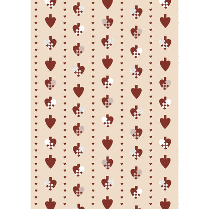 Papel de Regalo Corazones Rollo 5 mt