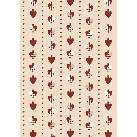 Papel de Regalo Corazones Rollo 5 mt