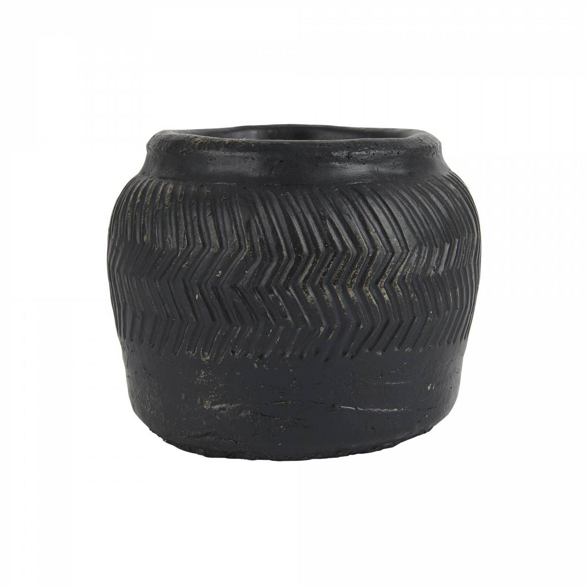 Pot Cesar Negra Medium Handmade H: 12,5 Ø: 13,5 cm