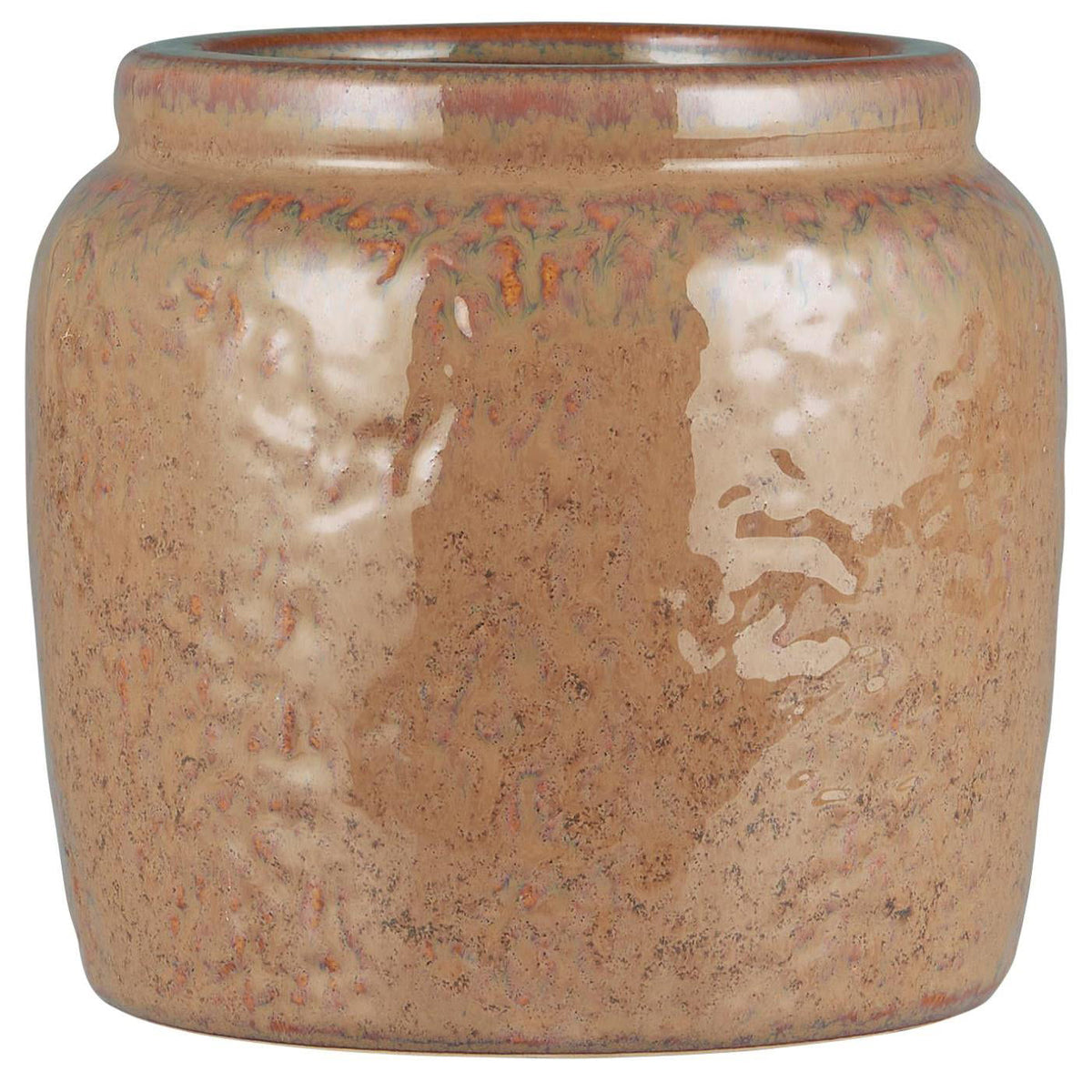 Maceta con Borde Café H: 16 Ø: 15 cm