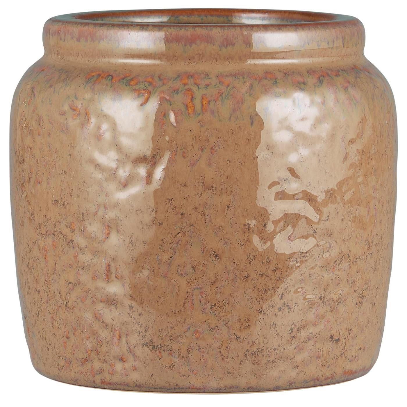 Maceta con Borde Café H: 16 Ø: 15 cm