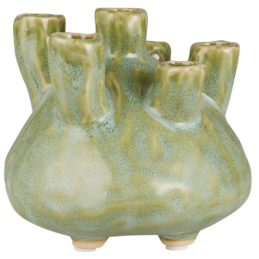 Florero Verde Oliva H: 10,5 Ø: 11,5 cm