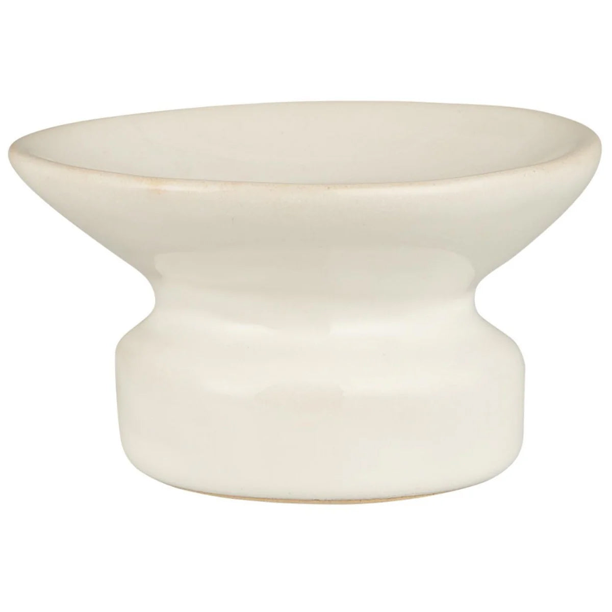 Portavela Boca Ancha Color Blanco H: 5,5 Ø: 10,2 cm