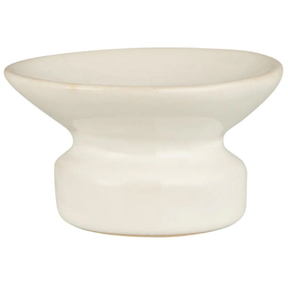 Portavela Boca Ancha Color Blanco H: 5,5 Ø: 10,2 cm