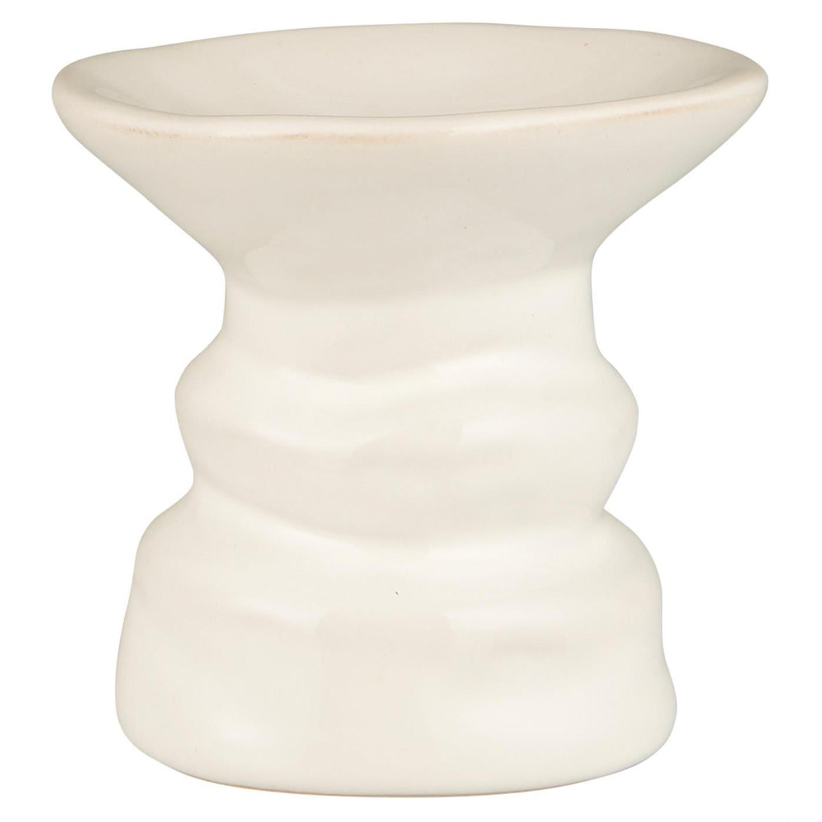 Candelabro Boca Ancha Blanco H: 10,5 Ø: 11 cm