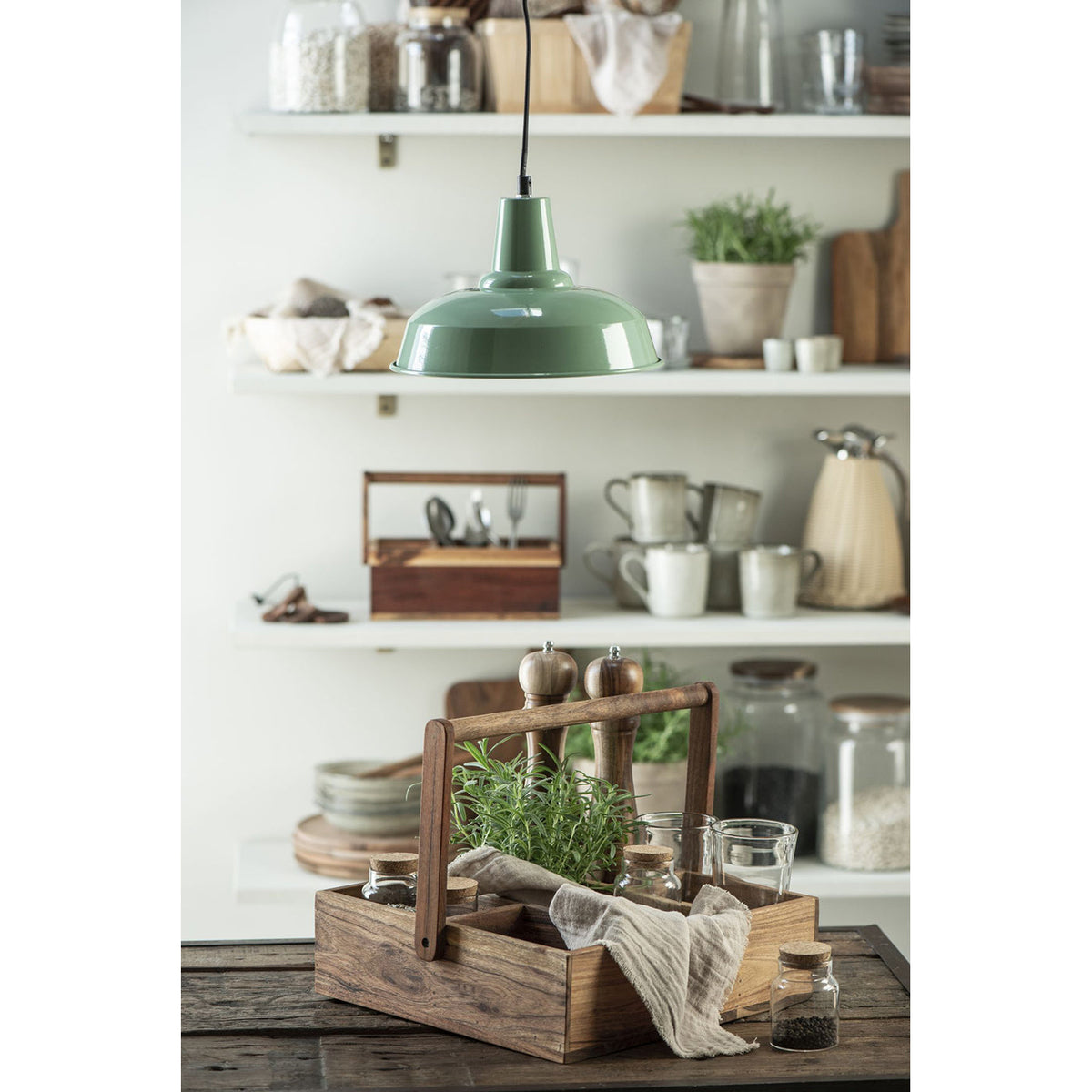 Caja de Madera con 5 Compartimentos y Manilla
