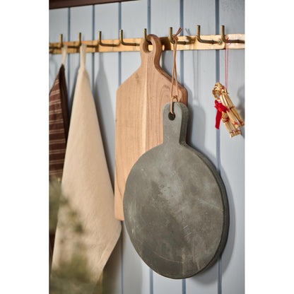 Tabla de Piedra Redonda para Servir W:24 H: 1,5 L: 31