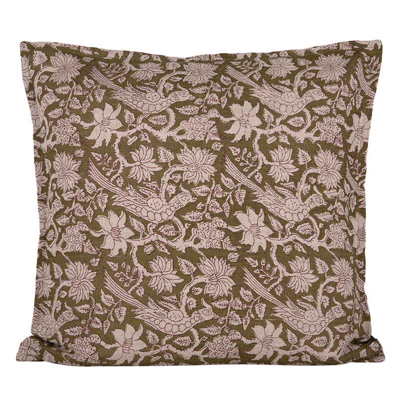 Funda Cojin Lino Jaipur Kaki 45x45 cm