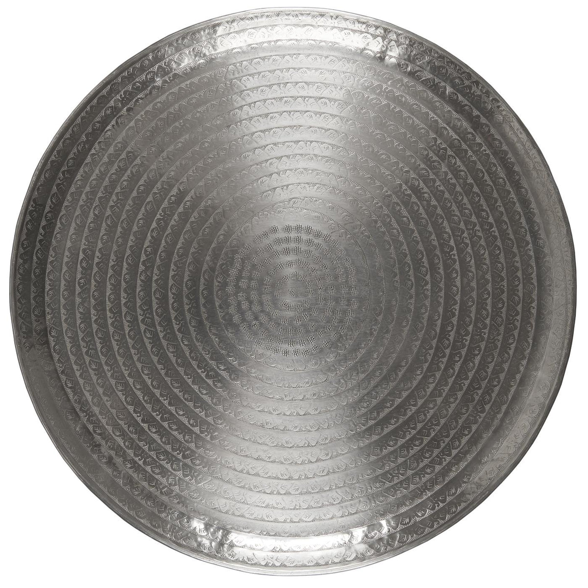 Bandeja Antique Plateada Diam 56 cm