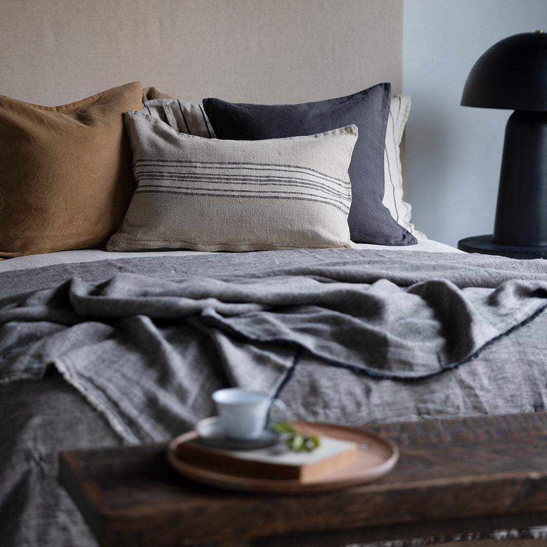 Funda Cojín Lino Anthracite 50x50 cm