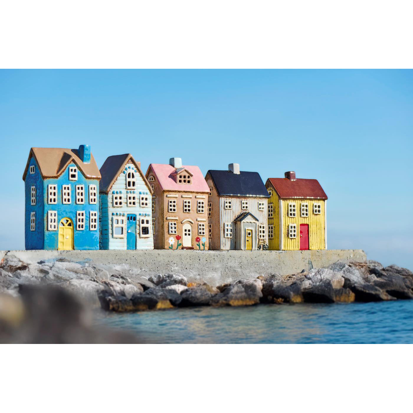 Casa para Velas Visby Bicycle Techo Negro