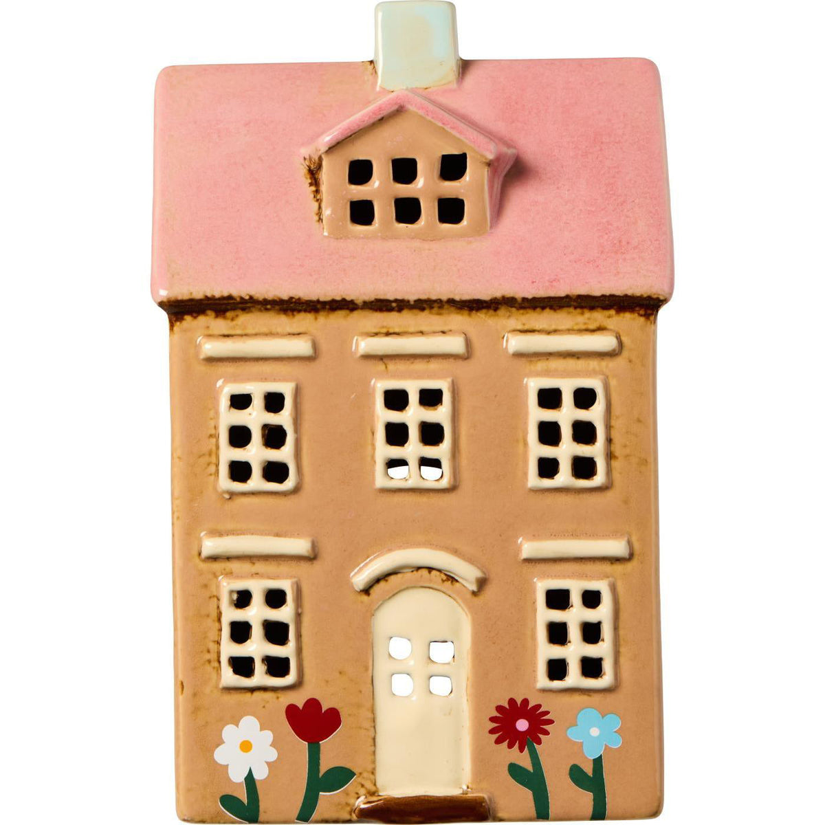 Casa para Velas Nyhavn Flores y Techo Rosado