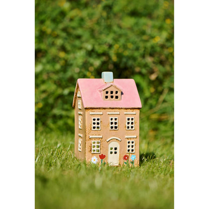 Casa para Velas Nyhavn Flores y Techo Rosado